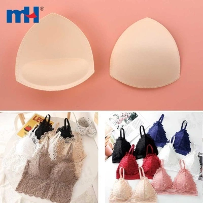 Push Up Triangle Sewn Edge Bra Pads Inserts