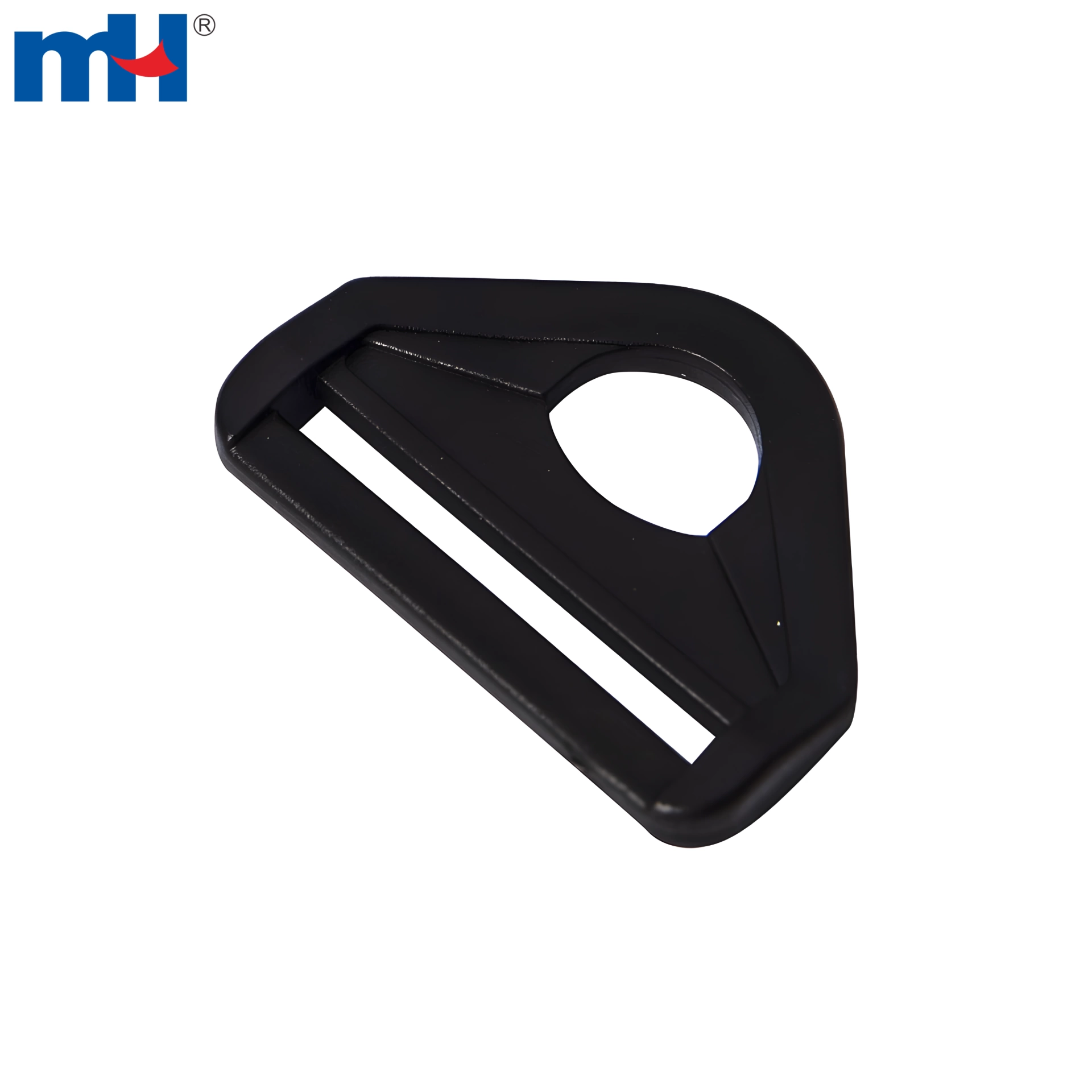 Black plastic accessories for straps of bags, backpacks