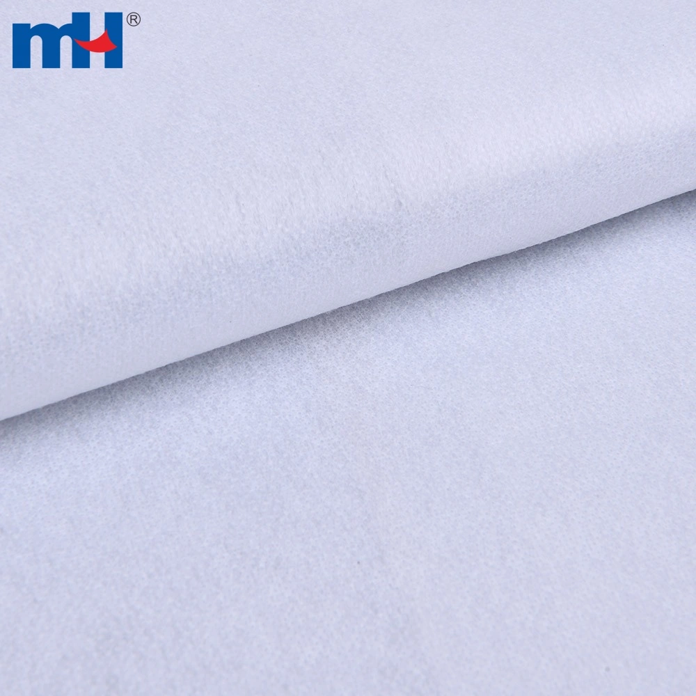 White Double Dot Non Woven PA Fusible Interfacing Fabric Ningbo MH