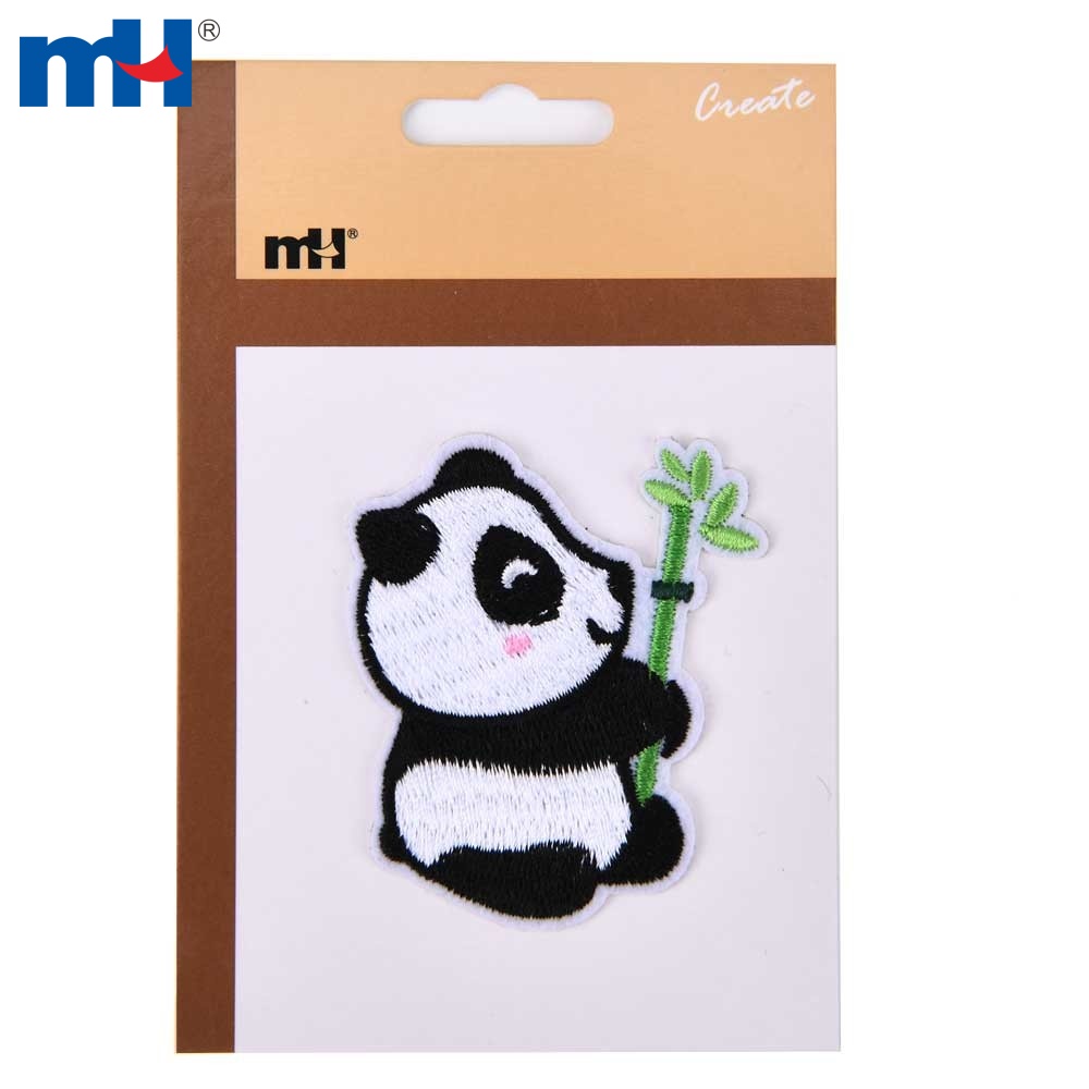 thumbnail image 2 of Panda Applique Patch, 1.75" (Iron On) | Animal Badges | Bears 2 of 12