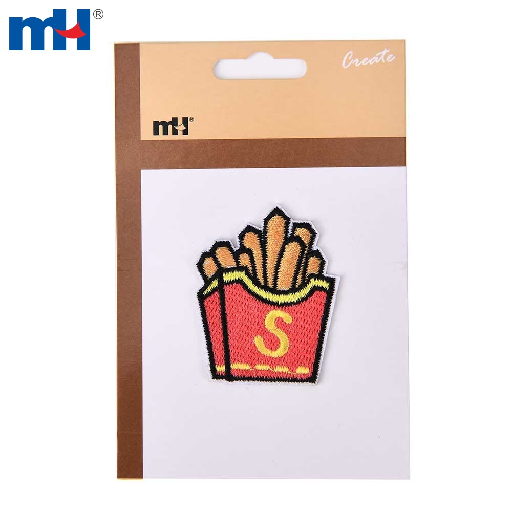 Embroidered Pizza Iron On Patch Sew On Badge Fast Food Cloth