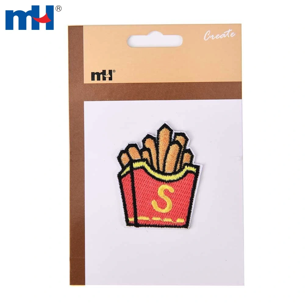 Patch Ricamato A Forma Di Cupcake - Applique Per Stoffa - 5.3 X 7.3 Cm - 2