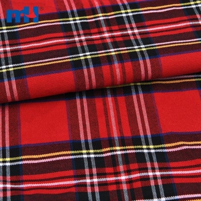 Red Checked Fabric for School Uniforms