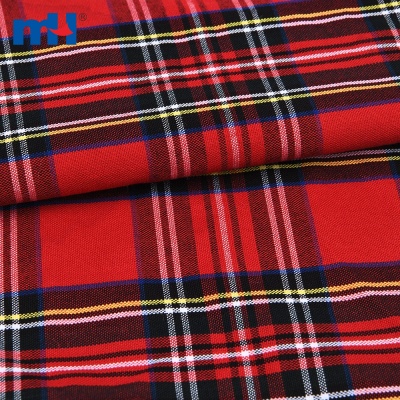 Red Checked Fabric for School Uniforms