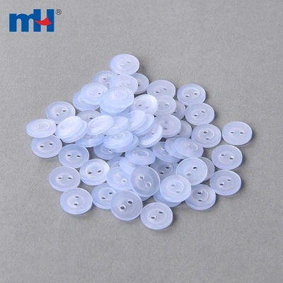 18L 2Holes Clear Resin Shirt Buttons