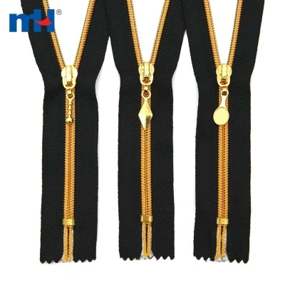 No.5 Nylon Gold Teeth Zipper 10inch
