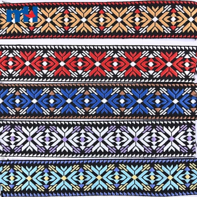 Fettuccia jacquard etnica tessuta da 50 mm