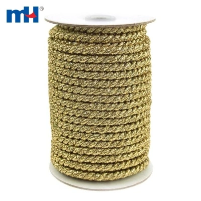 6mm Metallic Gold Upholstery Cord