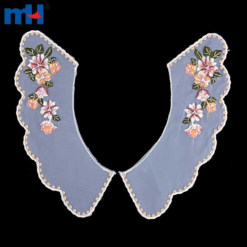 Embroidered Necklines Chiffon Fake Collar Lace Patch Applique