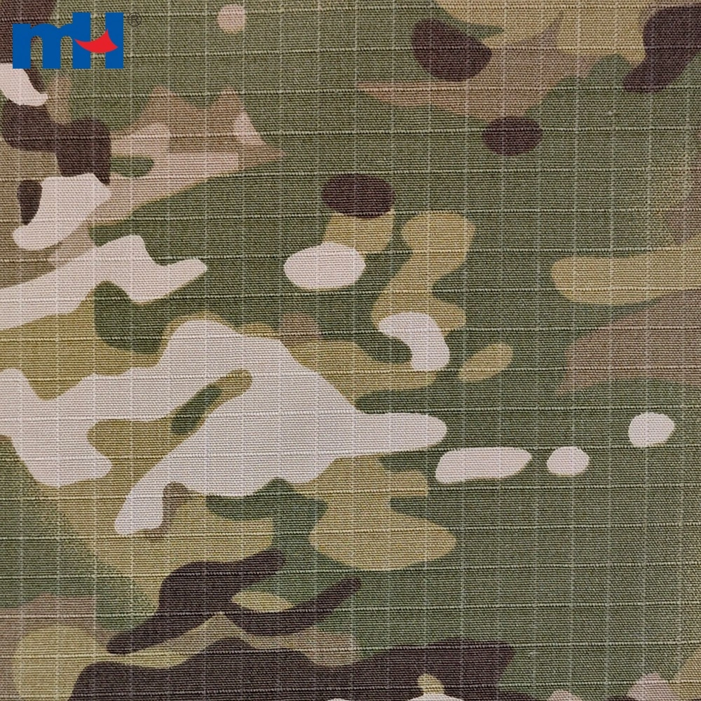 MH Supplier CVC 65/35 Twill Ripstop Camo Material for Workwear