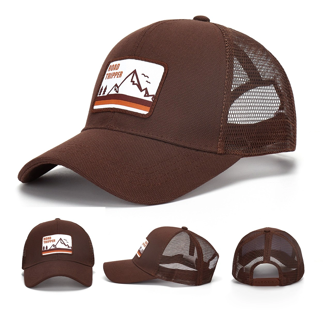 Cotton canvas mesh baseball cap