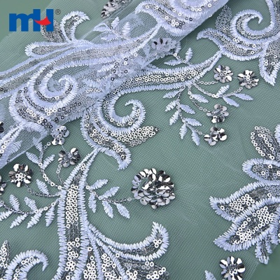 130cm Sequins Wedding Lace Fabric