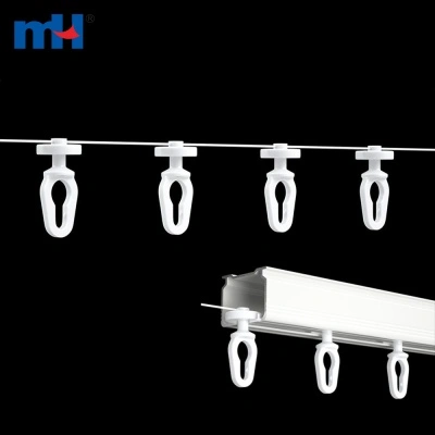 White Plastic Curtain Track Runner Wheel