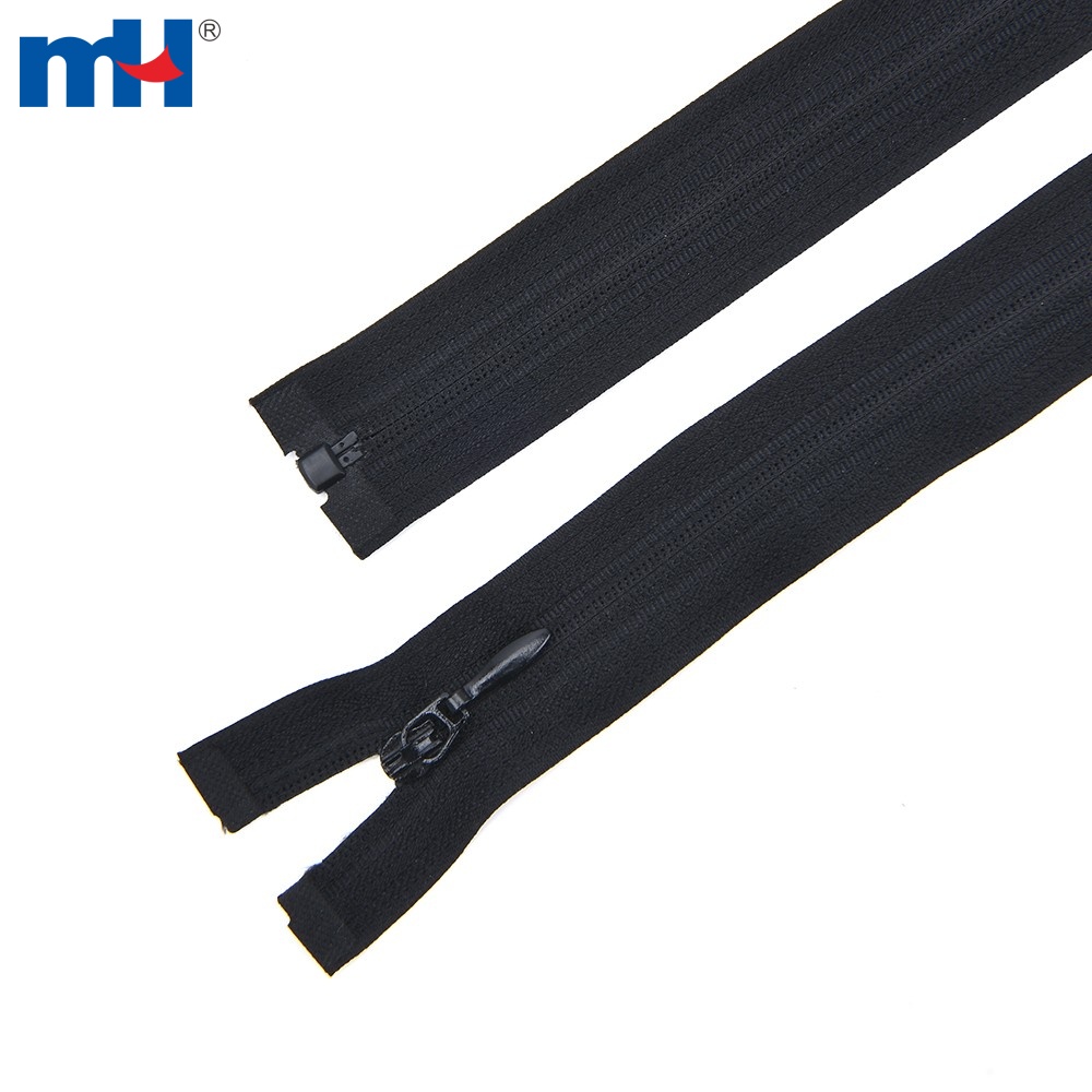 MH Custom No.3 Reverse Nylon Zipper with Cord(4 Line) Waterdrop Puller