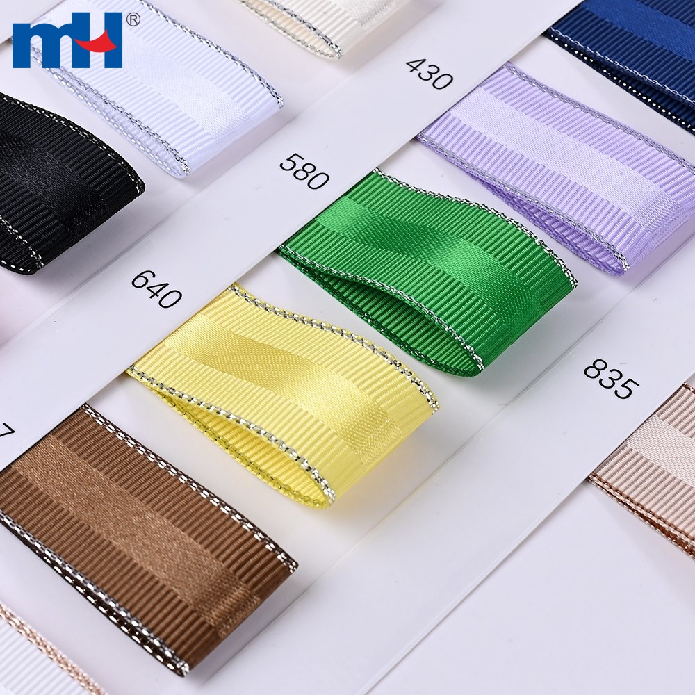 Mint Green Satin Ribbon With Gold Edges - 3/8 Inch X 50 Yards Craft Ribbon