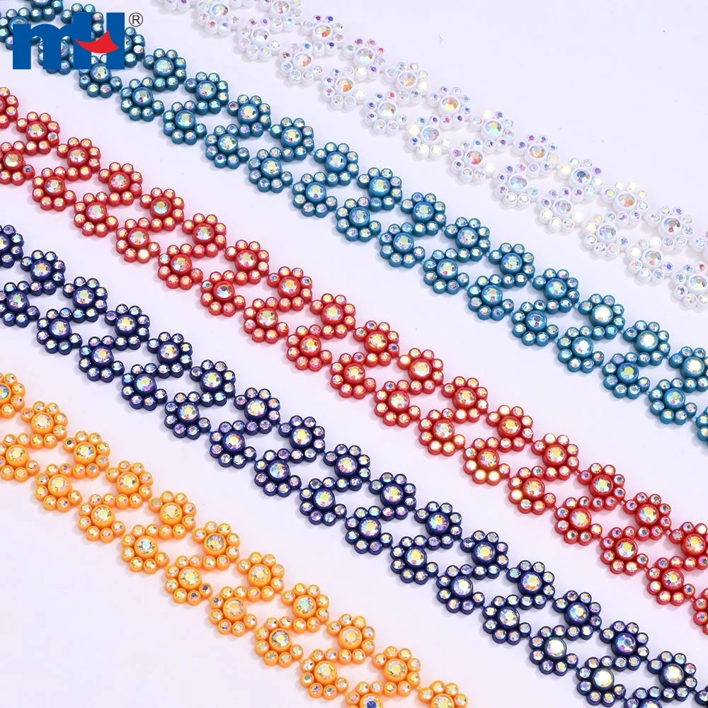 Rhinestone Flower Trim