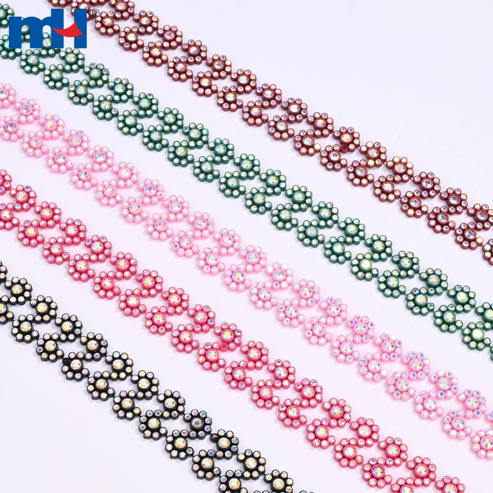 Rhinestone Flower Trim