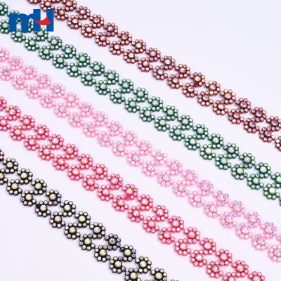 Rhinestone Flower Trim