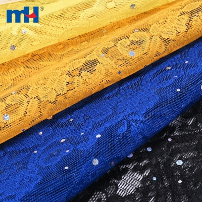 Embroidered Lace Fabric 6355-0113--(5)