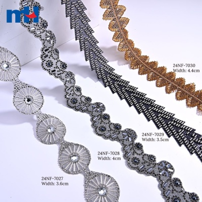Iron on Beads & Rhinestone Ribbon