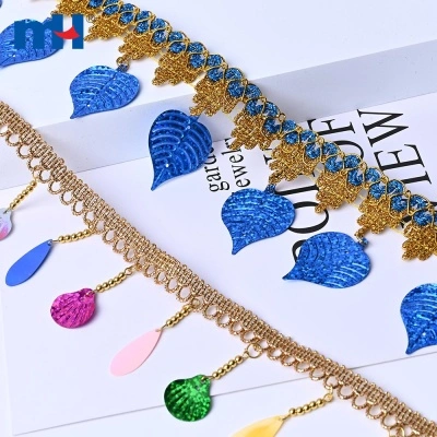 Colorful Beaded Fringe Trim