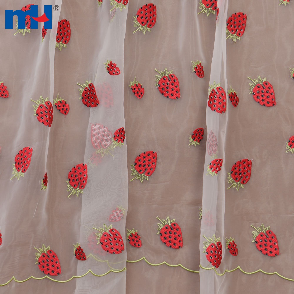 strawberry print tulle