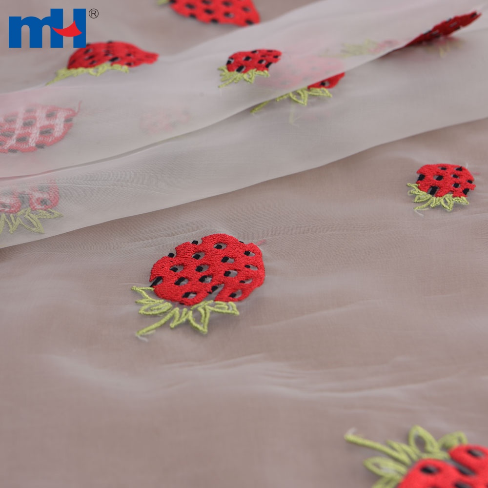 strawberry print tulle