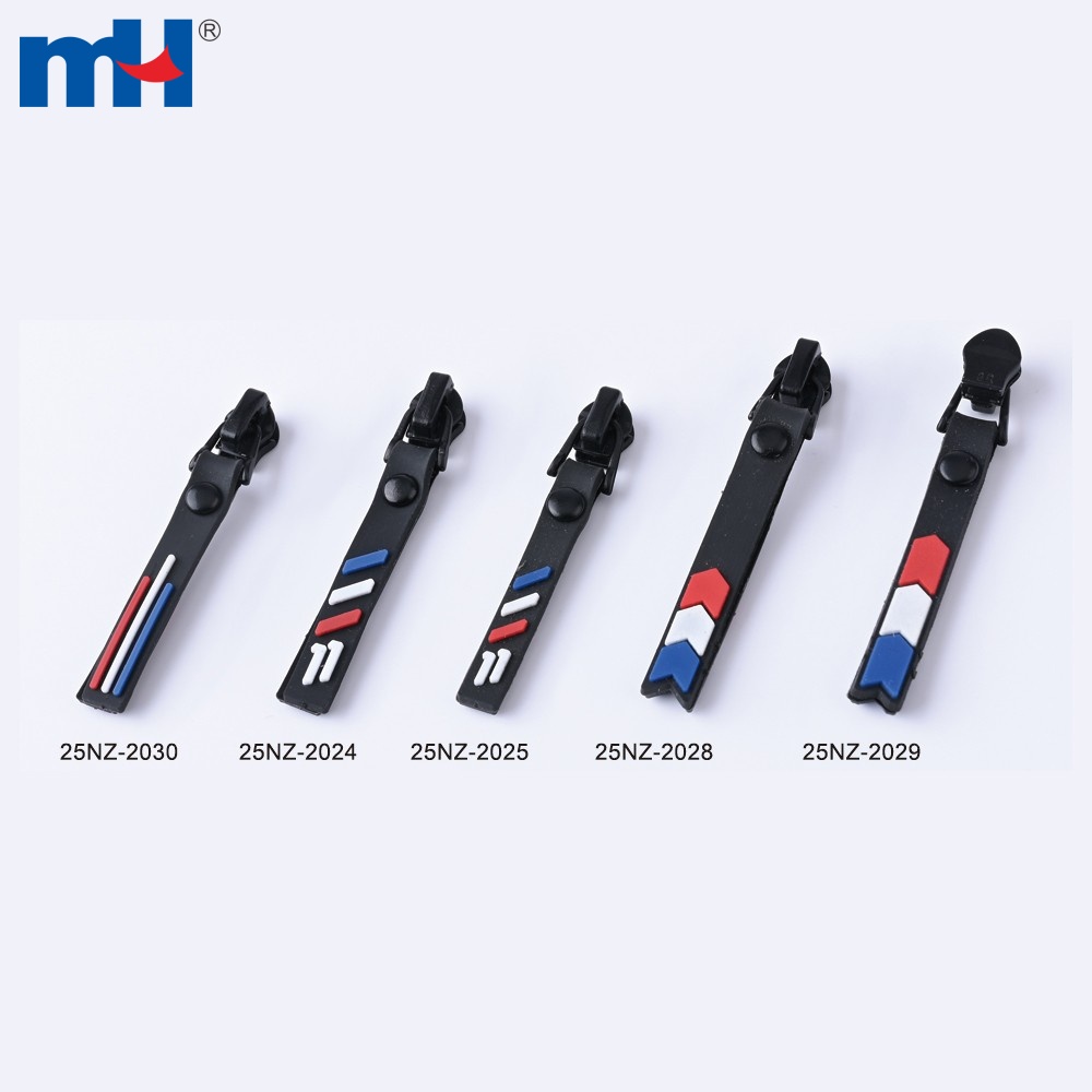 MH Wholesale 3# Reversed Self-Locking Zipper Slider with PVC Puller
