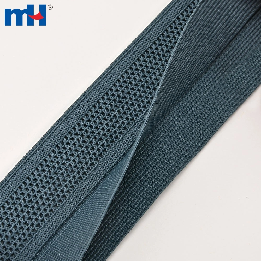 MH Wholesale Polyester Spandex Y Fold Over Mesh Elastic