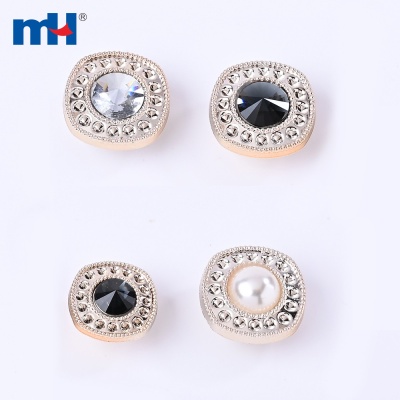 Plastic Rhinestone Button