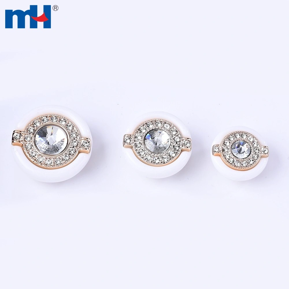 MH Manufacturer Direct Plastic Rhinestone Button for Ladies Coat