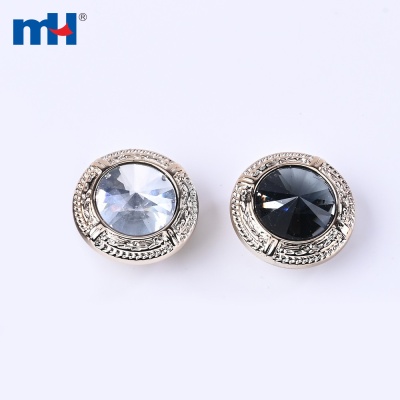 40L Plastic Rhinestone Button