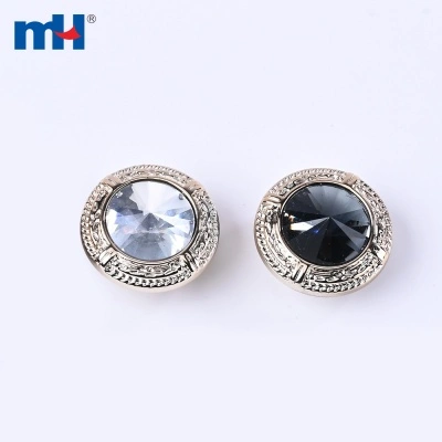 40L Plastic Rhinestone Button