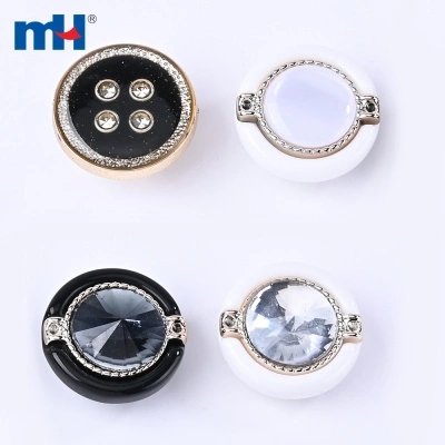 40L Plastic Rhinestone Button