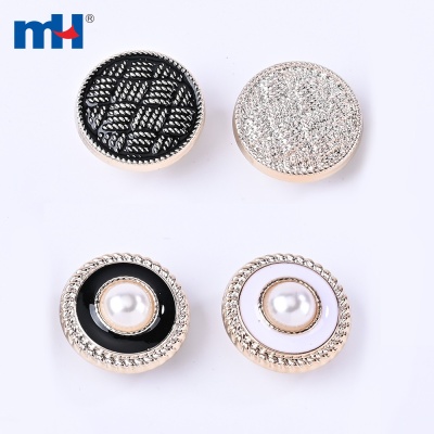 40L Plastic Rhinestone Button