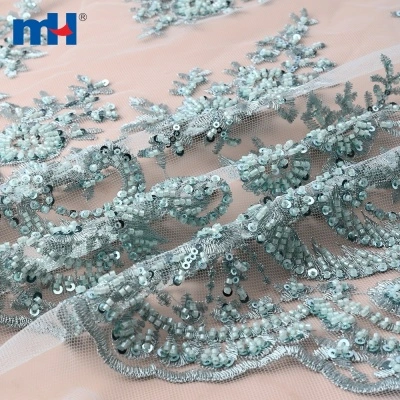 Beaded Sequin Embroidery Lace Dress Fabric