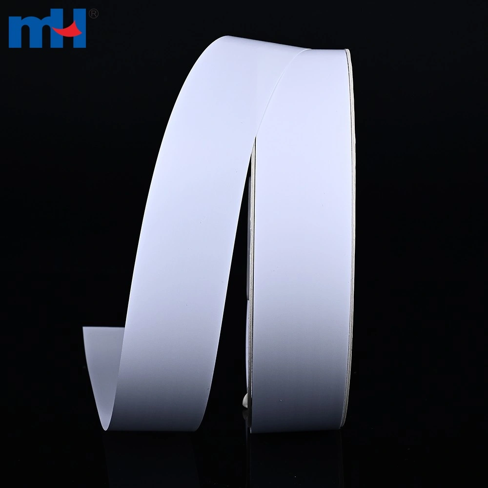 Cutted Ribbon Label MH Custom 30mm Polyester Single Faced Cutting Edge Satin Ribbon Label