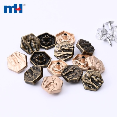 Geometric Metal Tack Button for Jeans