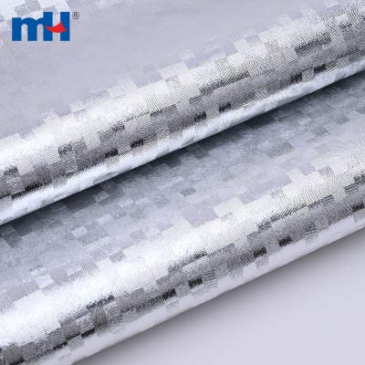 Glossy Check-pattern Silver Laminated Spunlace Non-Woven Fabric