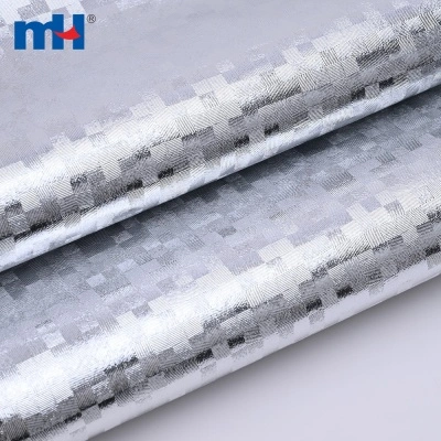 Glossy Check-pattern Silver Laminated Spunlace Non-Woven Fabric