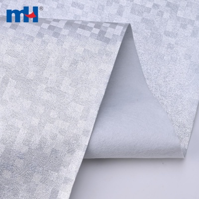Matte Check-pattern Silver Laminated Spunlace Non-Woven Fabric