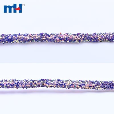 Round Shoelace with Rhinestones