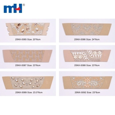 Parte superior de la sandalia con pedrería