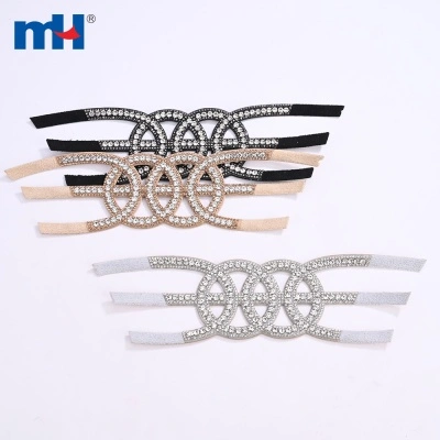 Sandal Upper with Rhinestones