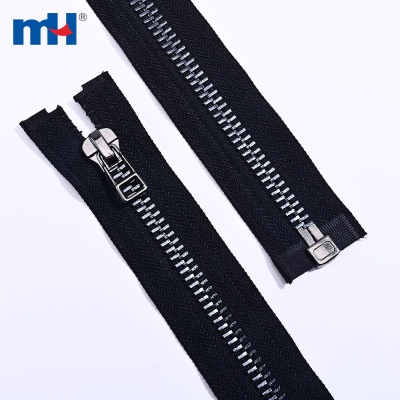 #10 Black Nickel Teeth Open End Brass Zipper