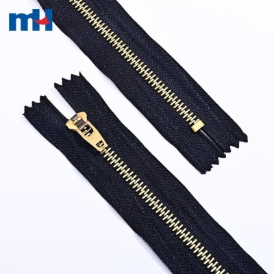#5 Closed-End 5YG Brass Zipper