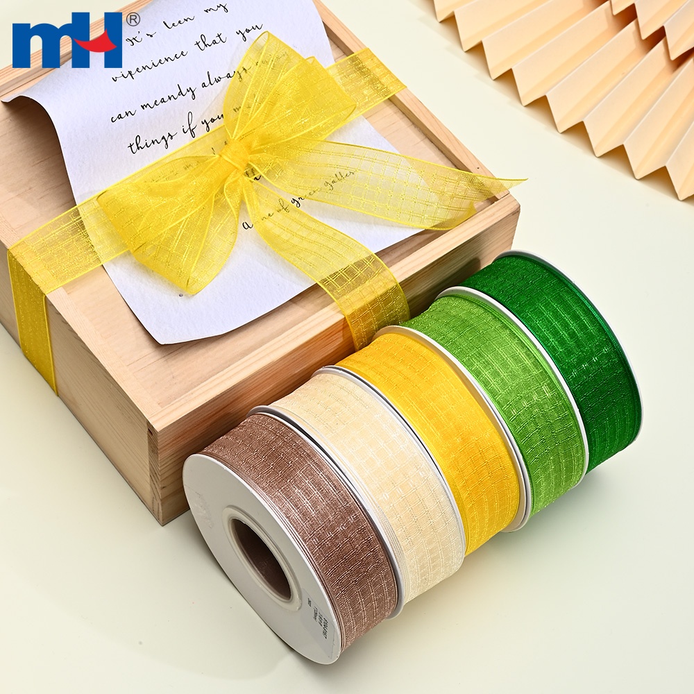 Options de couleur pour ruban transparent à carreaux