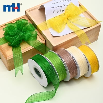 Checked Sheer Ribbon