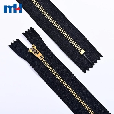 No.4 Semi-Auto Closed-End Brass Zipper (4YG)