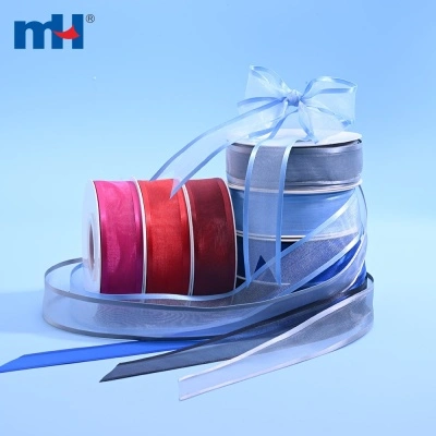 Nastro in organza di poliestere con bordo largo